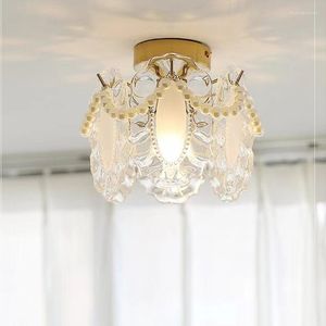 Ceiling Lights French Light Luxury Lamp Modern Simple Porch Terrace Personalized Corridor Cloakroom Decor Crystal Bedroom