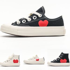 A collaboration Play Infant Sneakers Newborn Kids Canvas Shoes With Red Peekaboo Heart Big Boy Girl Preschool Gradeschool Sneakers