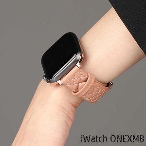 Assista a bandas adequadas para iwatch SE Apple Watch Strap Apple Watch S7/S3 Cabeça da cabeça de couro de couro diamante feminino respirável novo confortável T221213