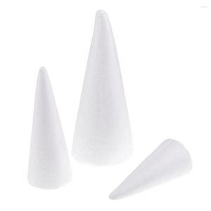 Christmas Decorations 3x 15/20/25cm Cone Shape Styrofoam Foam For Handmade Modelling Kid Craft DIY