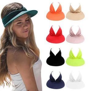Beanie/Skull Caps Zomerhoed voor vrouwen Anti-UV Wide Brim Visor Hoed gemakkelijk te dragen reiskappen Fashion Beach Summer Sun Protection Hats T221201