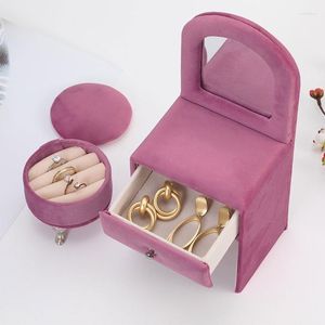 Storage Boxes Sofa Shape Jewelry Box Case Fashion Jewellery Store Showcase Holder Organizer For Earring Neckalce Pendant