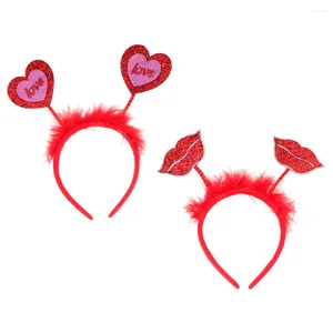 Bandanas Hair Party pannband Hjärta delikat Hoops Day Decor Design Festival Tillbehör Valentiner Romantisk huvudbonad S Valentine Pannband