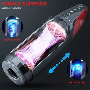 Sex toys massager Bluetooth Automatic Sucking Masturbator for Men Thrust Rotate Heating Toys Silicone Blowjob Moaning Adult Machine