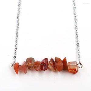 Kedjor 12st chakra carnelian halsband natursten grus p￤rla f￶r modeenergi helande smycken fabriksutlopp grossist