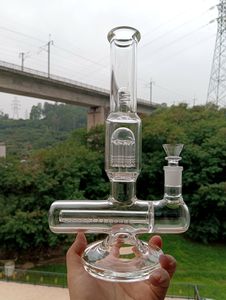 Glass Hosahs Inline Perc Water Bong Pipe 12 Inch Dab Rig Arm Tree Percolators