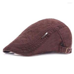 Berets vintage bawełna beret kobiety mężczyźni wiosna jesień szczytowa czapka klasyczna zachodnia czapki soft flat Ivy Soft Cabbie Hat Regultable Gorras