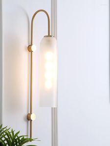 Vägglampa järn konst deco glasrör post modern e27 led lampor retro industriell stil vardagsrum el gäst