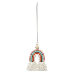 Interior Decorations Home Decor Nordic Style Pendant Portable Woven Accessories Rear View Mirror Gift Rainbow Car Hanging Ornament274W