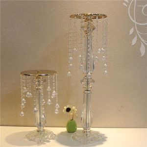 Party Decoration Acrylic Crystal Wedding Centerpiece / Tabell 73 cm Tall 20 cm Diameter Decor Road Leads