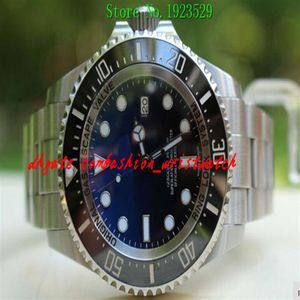 Оригинальные коробки роскошные часы Сертификат наручных часов 116660 синие керамические автоматические часы браслет из нержавеющей стали мужчины Sport Watch331h