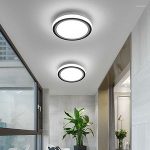 Taklampor Modern Simple 18W LED -ljuskorridorbalkong Creative Lamp Square Round Aisle Entrance Hall Fixture