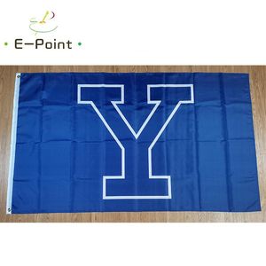NCAA Yale Bulldogs Flag 3 5ft 90cm 150cm Bandeiras de bandeira de bandeira da bandeira Flying Home Garden Bandeira Festive Gifts3296