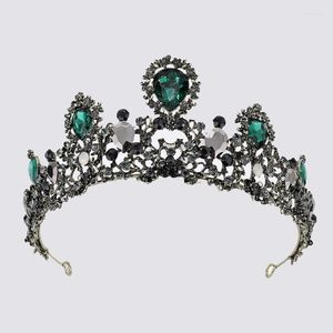 Copricapo Copricapo da sposa vintage europeo Corona barocca Accessori da sposa in lega di cristallo