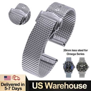 Guarda le fasce Heimdallr Mesh Watch Cingcio per NTTD Acciaio per Omegawatch Titanium Sea Ghost 20mm in acciaio inossidabile Watch Bracciale Serie Bracciale T221213