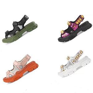 designer skor tjock botten sport sandaler diamant kvinna tr￤nare fritid l￤der strand m￤n avslappnad sko sammet bokstav plattform lady skor stor storlek 35-41-42