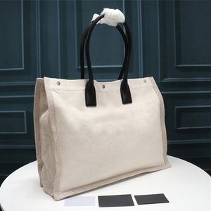 E3Ym Designer Borsa di lusso Rive Gauche Shopping Borsa da spiaggia Qualità Tote Lino Grandi borse alte Moda viaggio Phqqq258E