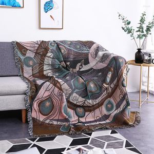 Chair Covers Simple Pastoral Dustproof Sofa Blanket Butterfly Pattern Soft Decorative Towel Couch Bed Throw Blankets Home Decor