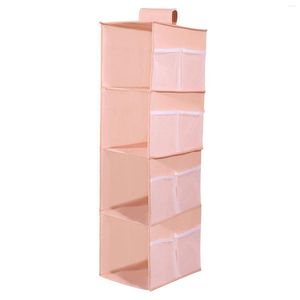 Storage Boxes Easy Install 4 Shelf Clothes Handbag Shoes Dustproof Non Woven Fabric Large Capacity Foldable Shelves Hanging Closet Organizer