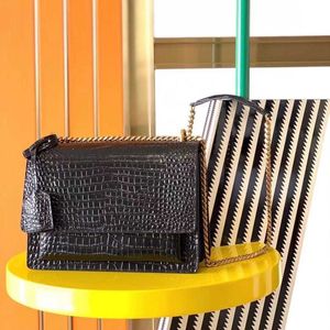 Аллигатор дизайнерские сумочки плечо кросс -кусочка Сансет роскошная сумочка кошелек мини -сумки роскошные сумки 886 кожаные крокодиловые женские дизайнеры сумки