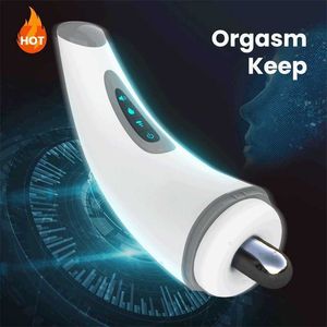 Sex Toys Massager Real Chupando Taza Masturbadora Masculina Clip Automático Succión Oral Garganta Profunda Mamada Potente Vibración Gimiendo SM Juguetes Para Hombres