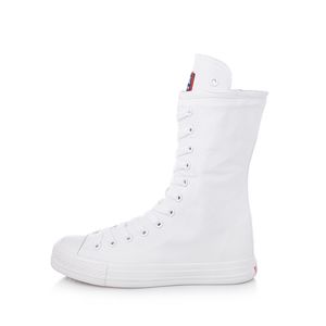 2022 Four Season Women's Boots Fashion Solid Solid Breseable Mid Top Top Front Lace Up Side Zipperの柔らかく快適なダンスシューズ