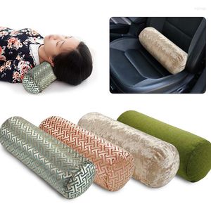 Pillow Solid Color Round Removable Washable Lumber Bed Roll Head Leg Back Support Light Travel Column