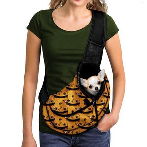 Capas de assento de carro de cachorro Portador de cães de salsicha fofa para malha respirável Pet, carregando ombro crossbody saco perros acesorios acessórios