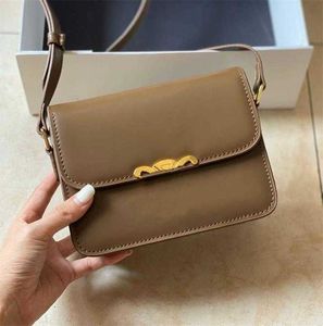 Designer Triomphe ce saco de couro liso mulheres adolescente cuir bolsa de corrente de ouro sacos de compras senhora carteira