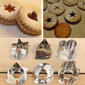 Backformen 1/5PCS Edelstahl Kuchen Form Haus Lebkuchen Weihnachten Cookie Cutter Keks Fondant Werkzeuge