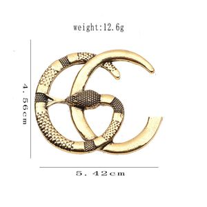 Vintage Luxury Women Designer Brand Letters Brooches 18K Gold Plated Inlay Crystal Rhinestone Jewelry Brooch Charm Pin Marry Wedding Party Gift Accessorie