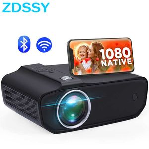 Проекторы ZDSSY P69 Проекторы домашнего кинотеатра Full HD 1080p Видео 8500 Lumens Miracast для фильма, совместимых с HDMI Wi -Fi Bluetooth T221216