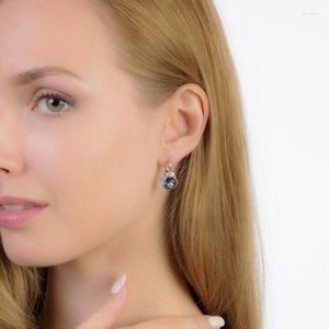 Stud Earrings Gem's Ballet 5.47Ct Natural Iolite Blue Mystic Quartz Gemstone Earings For Women 925 Sterling Silver Earring Fine Jewelry