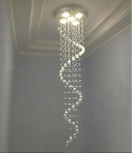 Modern K9 Crystal Single Spiral trap kroonluchter woonkamer kristallen hanglampen el restaurant decoratie verlichting fixtu7122234