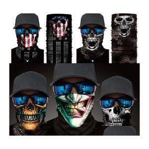 Designerskie maski na Halloween sport bandana klaun scl szalik na zewnątrz rowerowy szyja szklana twarz er sunsn maska ​​ochronna upuszczenie dostawy hom dhr5z