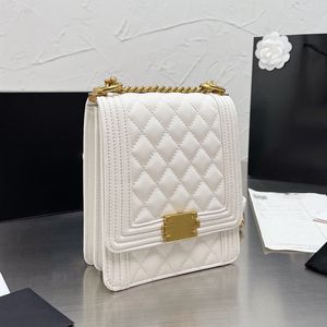 Bolsa de ombro cc vertical clássica com aba, bolsa de ombro feminina, treliça de diamante, couro acolchoado, luxuosa, crossbody, retrô, designer, carteira, cartão ho