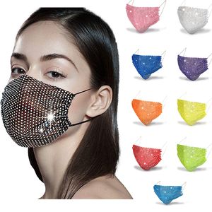 Sparkly Rhinestone Mesh Face Mask Masquerade Mask for Women Glitter Face Mask Bling Face Masks Christmas Cosplay Party