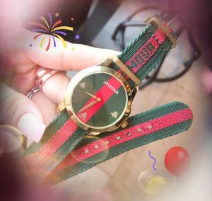 Popular bee dial womens quartz watch Sapphire Cystal Ladies red green nylon belt simpe us fashion wristwatch montre de luxe gifts