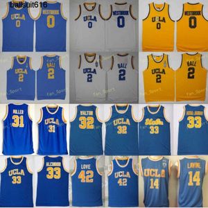 Bruins UCLA College Jerseys Basketball Russell Westbrook 0 Lonzo Ball 2 Zach Lavine 14 Kevin Love 42 Kareem Abdul Jabbar