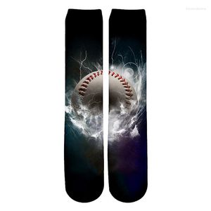 Skarpetki męskie Hip Hop Baseball Star Basketball 3D Drukuj długi mężczyźni/kobiety Casual Hosiery Printed Fitness Summer Autumn Wiosna 023