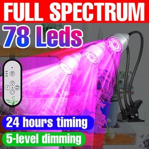 Grow Lights LED V￤xtljus Clip Phytolamp Full Spectrum Hydroponics Growing System Fr￶n av inomhusblommor Belysning Lamp Green House