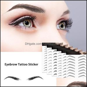 Temporary Tattoos Waterproof Eyebrow Stickers Hairlike Transfer Sticker Grooming Sha In Arch Style For Women And Girls Drop Delivery Dhiav