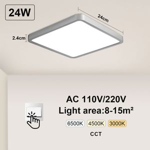 Modern LED Tavan Işıkları 24W 36W Uzaktan/Uygulama Ses Kontrolü Alexa/Google Kontrolü Büyük Oturma Odası