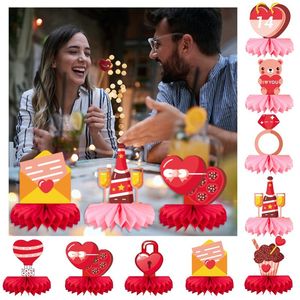 Valentine's Day Party Decoration Honeycomb ornaments Valentine's-Day Room Interior Desktop Decorations T9I002206