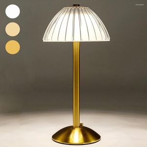 Table Lamps Nordic Crystal Lamp LED Bar USB Rechargeable Touch Dimmable Desk Living Room Bedroom El Bedside