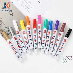 12 farben Auto Lack Stift Rad Reifen Ölige ing Wasserdicht Permanent Marker Auto Gummi Reifen Polituren Sty