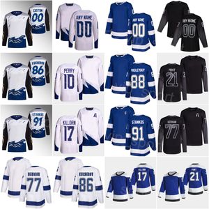 2023 Reverse Retro Hockey 77 Victor Hedman Jerseys 86 Nikita Kucherov 88 Andrei Vasilevskiy 17 Alex Killorn Corey Perry Brayden Point Steven Staos Man Woman