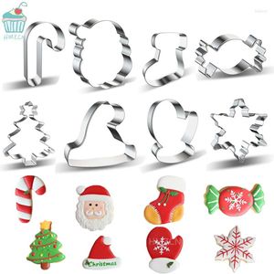 Baking Moulds Sandwich Cutter For Kids Christmas Xmas Navidad Santa Snow Shape Stainless Steel Bread Mould Metal Cookie Cutters Mold