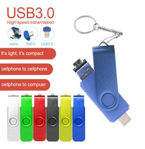 3 en 1 unidad flash USB USB USB 30 Tipo C Micro USB Pen Drive 32GB 64GB 128GB 256GB 512GB Memoria Pendrive Stick2430155