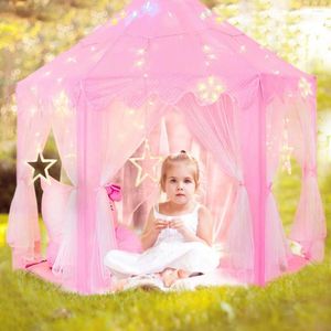 Tents And Shelters Children Tent Toy Ball Pool Girl Princess Pink Castle Small Playhouse For Kids Portable Outdoor Play Game House